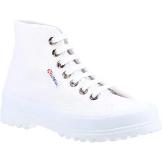 Superga 2341 Alpina Harz Ösen 100% Baumwolle Damen Weiß Stiefel
