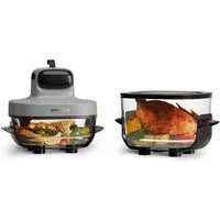 Dreame Heißluftfritteuse Tasti PT60, 1500 W, 2 Glasbehälter, 1500 Watt, Fritierplatte