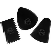 Sallys Teigschaber - flexible Teigkarten 3er Set, aus flexiblem, widerstandsfähigem und hochwertigem Kunststoff