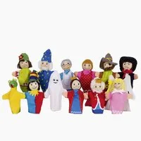 goki Fingerpuppe Fingerpuppenset 2 Ein Tor zur Fantasiewelt (Spar-Set, 12-tlg), enthält 12 einzigartige Fingerpuppen