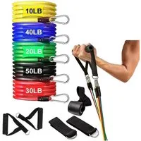 BAYLI Kurzhantel 11 teiliges Krafttraining Set mit Aufbewahrungstasche, Fußschlaufen &