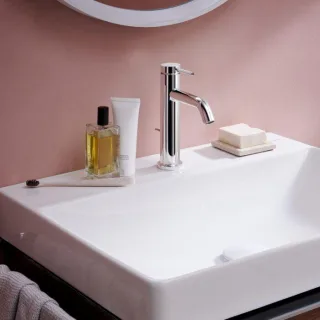 hansgrohe Tecturis S Waschtischarmatur 73310000 Ausladung 116mm, mit Zugstangen-Ablaufgarnitur, chrom