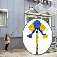Dachrinnenreiniger Dachrinnen- und Fassadenreiniger mit Teleskopstiel 166 bis 390 cm einstellbar
