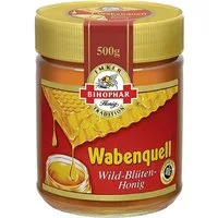 BIHOPHAR Honig, Bihophar Wabenquell Wild Blüten Honig fein flüssig goldklar 500g