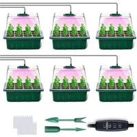Qualra Gewächshaus Mini Gewächshaus Growbox Komplettset mit Licht Anzucht Gewächshaus, 1-St., Zimmergewächshaus für Balkon Pflanze