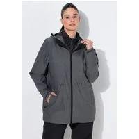 Ulla Popken Funktionsjacke HYPRAR ZipIn-Funktionsjacke wasserdicht Kapuze