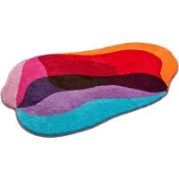 Grund Badematte KARIM RASHID CONCEPT 21, Höhe 24 mm, rutschhemmend beschichtet, fußbodenheizungsgeeignet, Kunstfaser, rechteckig, bunte Badematte mit abstraktem Design
