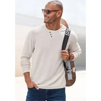 H.I.S Strickpullover Pullover mit hochwertiger Halslochverarbeitung in double-layer Optik