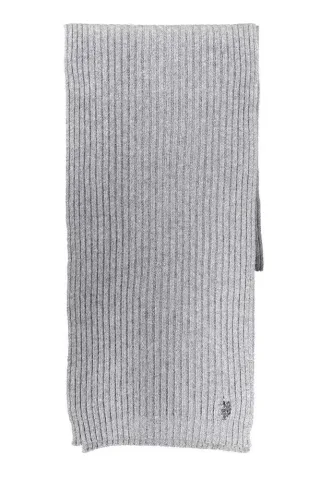 Rippstrickschal Grau