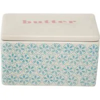 Bloomingville Teller Bloomingville Patrizia Butterdose, Blau, Steingut