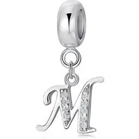 LuxusKollektion Charm Buchstabe Anhänger 925 Silber Buchstaben A Z Armband Charms Buchstaben-4-M