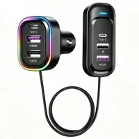 neue dawn Auto Ladegerät 6 Port Zigarettenanzünder USB C 66W Schnellladegerät KFZ-Netzteil (KFZ Ladegeräte, USB C 66W Schnellladegerät, 6 Port, 4*USB A + 2*Type C)