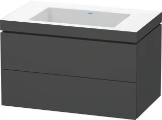 Duravit L-Cube c-bonded Set wandhängend Graphit Matt 800x480x500 mm - LC6927N4949 LC6927N4949