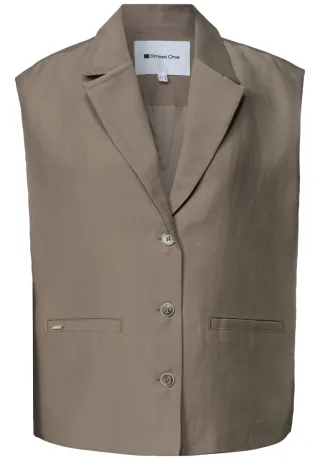 Street One - Weste in A-Linie beige - Gr. - 36