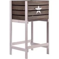 dobar Hochbeet Hochbeet Blumenbeet Gemüsebeet Beet Obstkiste Blumenkasten 49x42x90cm