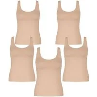 sloggi Tanktop Pure Comfort Tank Top (5-tlg) Frauen Unterhemd Ärmelloses