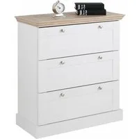 OTTO home Schubkastenkommode Binz, mit schönen Metallgriffen, 3 Schubladen, Breite 75 cm