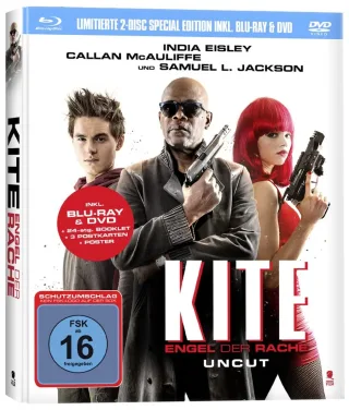 Kite - Engel der Rache Uncut (limitiertes Mediabook mit 24-seitigem Booklet Fanposter uvm.) - [DVD + Blu-ray]