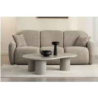riess-ambiente Couchtisch ORGANIKO 130cm cement greige - MDF, organische Form, Ablagefläche (Einzelartikel, 1-St), Moderner Beistelltisch - ideal f. Wohn- & Schlafzimmer od. Fernsehecke