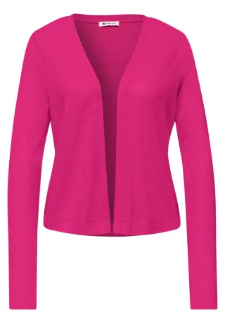 Street One - Langarm Jacke in offener Passform pink - Gr. - 36