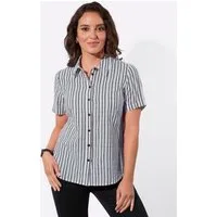 Witt Klassische Bluse Streifenbluse Kurzarm