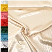MAGAM-Stoffe Stoff "Estelle", Satin glänzend einfarbig uni ideal für Kleidung und Deko Meterware