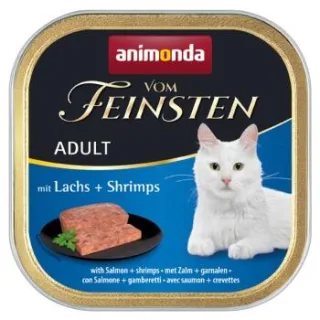 animonda Vom Feinsten Nassfutter Katze, Adult, Lachs und Shrimps 32x100 g