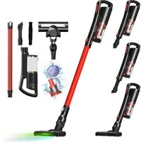 TurboTronic by Z-Line Akku-Hand-und Stielstaubsauger 120 W Akku Staubsauger 11 kPa Laser LED 40 Min Handstaubsauger, 120 W, beutellos, Stielstaubsauger, kabelloser Staubsauger, 3 Saugstufen, 1,8 kg