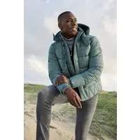 Bruno Banani Steppjacke Winterjacke mit Fellimitat und abnehmbarer Kapuze