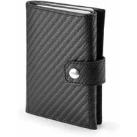 Leonardo Leone Mini Geldbörse Mini Wallet Geldbeutel Portemonnaie Hochwertiges Echtleder RFID-Schutz (Modernes Mini Geldbörse Set – Sicherer RFID-Schutz und großes Kartenfach, Modernes Mini Wallet Set – Sicherer RFID-Schutz und großes Kartenfach), Le