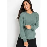 bonprix Strickpullover aus Polyacryl, Polyester, Polyamid und Elasthan, lockere Passform