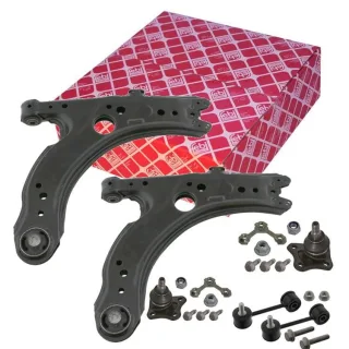 2 Febi Querlenker + Traggelenke + Koppelstangen vorne Seat Leon Skoda Octavia VW Bora Golf