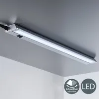 B.K.Licht LED Unterbauleuchte Küchenleuchte Arbeitsbeleuchtung Weiß/Grau 4000K, LED fest integriert, 4000K - Neutralweiß, Küchenbeleuchtung, 230V, 8,5 Watt, 1000 Lumen, 56x6,1x3cm