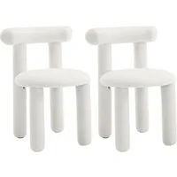 WAHSON OFFICE CHAIRS Esszimmerstuhl 2er Set Moderne Akzentstühle ohne Armlehne für Esszimmer