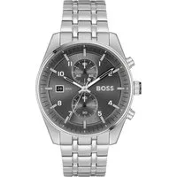 BOSS Chronograph SKYTRAVELLER 1514151, Quarzuhr, Armbanduhr, Herrenuhr, Edelstahlarmband, analog, Tag