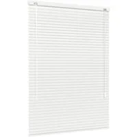 jalousiescout Jalousie LightLess Aluminium-Jalousie, 25 mm, 40 x 130 cm, weiß glänzend, ohne Bohren, geklemmt oder verschaubt, Aluminium, vollverdunkelnd, Feuchtraumgeeignet