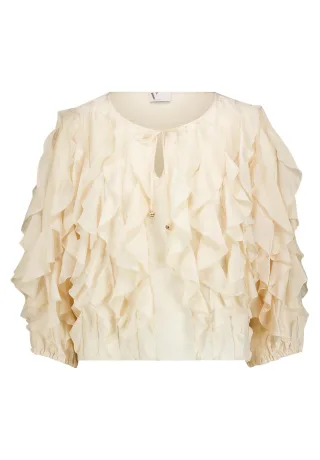 V by Vera Mont - Chiffonbluse Champagne Sorbet - Gr. - 38