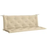 vidaXL Bankauflage, Gartenbank-Auflagen 2 Stk. Beige 150x50x7 cm Oxford-Gewebe