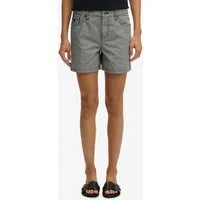 Superdry Jeanshotpants MID RISE STRIPE SHORT Slim Fit, aus Baumwolle, ca. Mitte Oberschenkel lang, mit 1-Knopf-Form