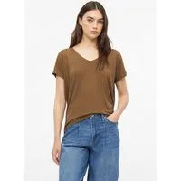 s.Oliver Kurzarmshirt T-Shirt Fließendes Jersey-Shirt mit überschnittenen Schultern