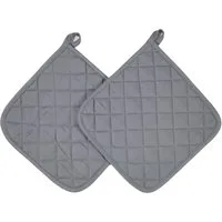 ZOLLNER Topflappen, (Set, 2-tlg), 24 x 24 cm, 100% Baumwolle, Temperaturbeständig bis 100°C