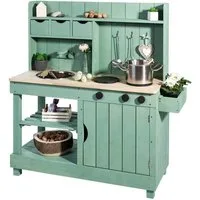 MUDDY BUDDY® Outdoor-Spielküche Explorer Holz, Matschküche, salbeigrün