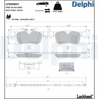 Delphi Bremsbel?ge hinten BMW I3 Mini Mini