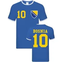 Youth Designz T-Shirt Bosnia Bosnien Herren T-Shirt im Fußball Trikot Look WM "026 mit Trendigem Aufdruck für Männer