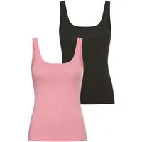 HUGO Tanktop (2-tlg) Rundhals