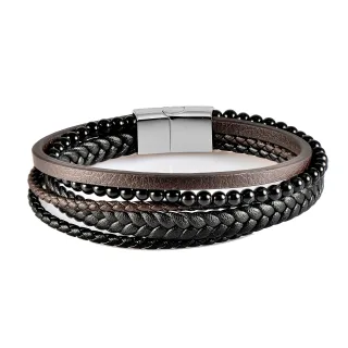 US Polo Assn Jewellery Brandon Schwarzes Armband