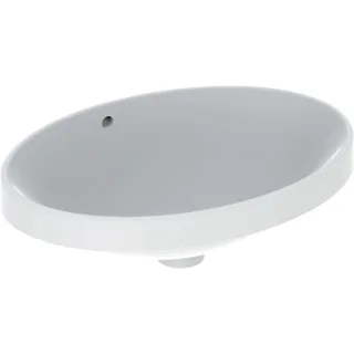 Geberit VariForm Einbauwaschtisch, oval 55x40cm, ohne Hahnloch, mit Überlauf, 500717012 500717012
