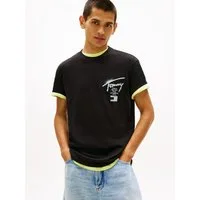 Tommy Jeans T-Shirt TJM REGULAR CITY SIGN Regular fit mit Markenprint