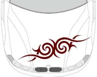 Autoaufkleber für die Motorhaube "tribal simba"
