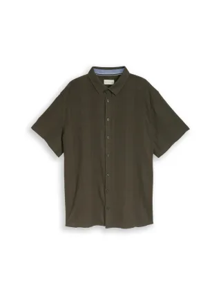 Tom Tailor - Plus Size - Kurzarmhemd aus Baumwolle deep leaf green - Gr. - 5XL